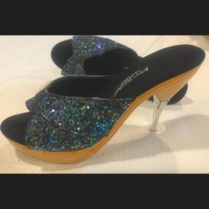 80’S Betsy Johnson Vintage Sparkle Platform heels.